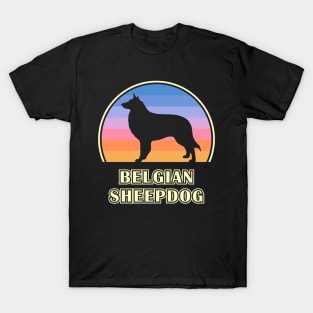 Belgian Sheepdog Vintage Sunset Dog T-Shirt